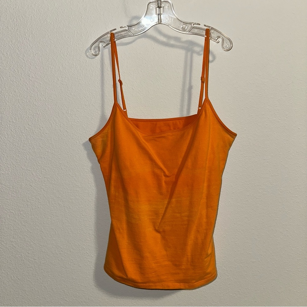Y2K Victoria’s Secret tank top built in bra cotton spandex size S spaghetti stra